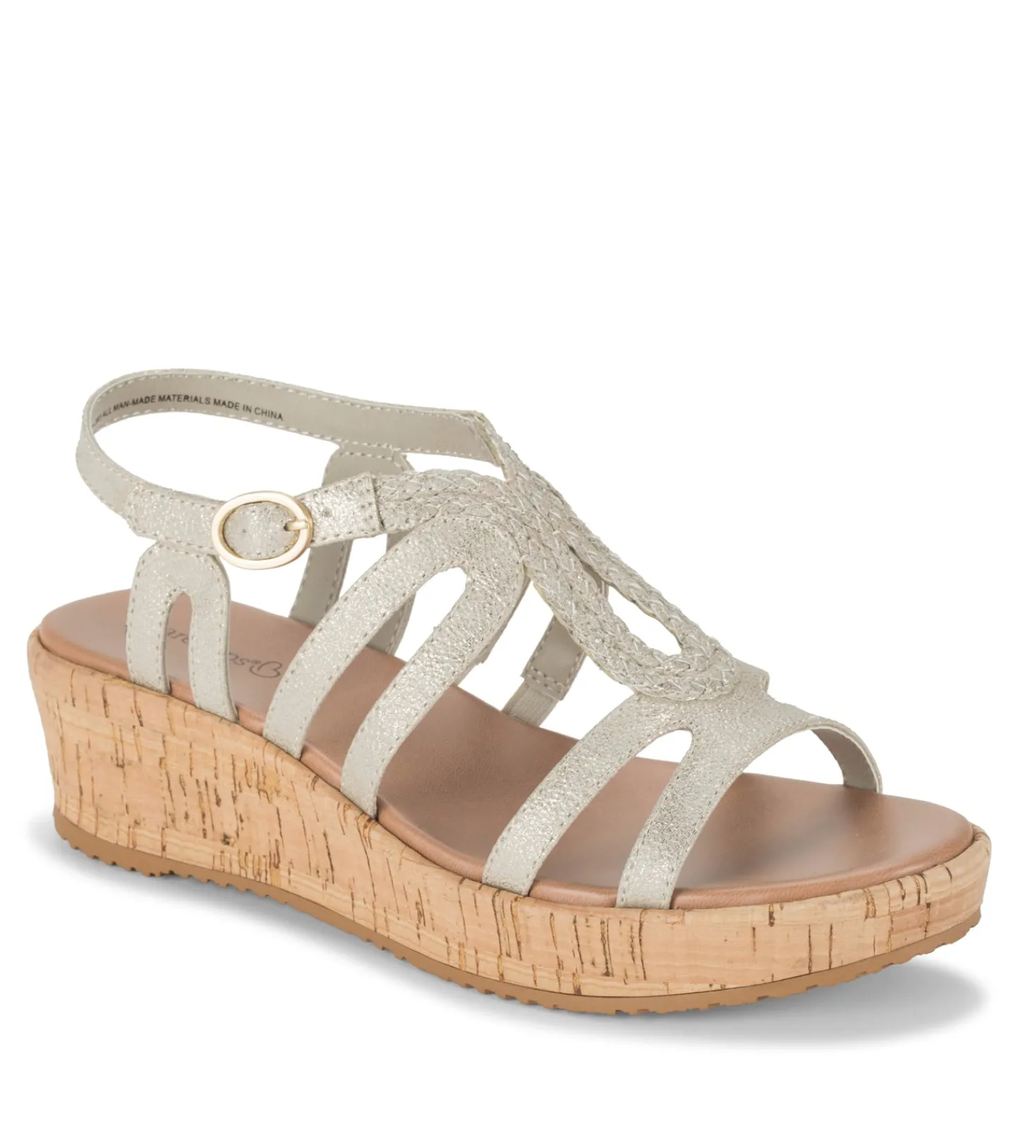 Baretraps Wedge Sandals^Wilma Wedge Sandal Champagne