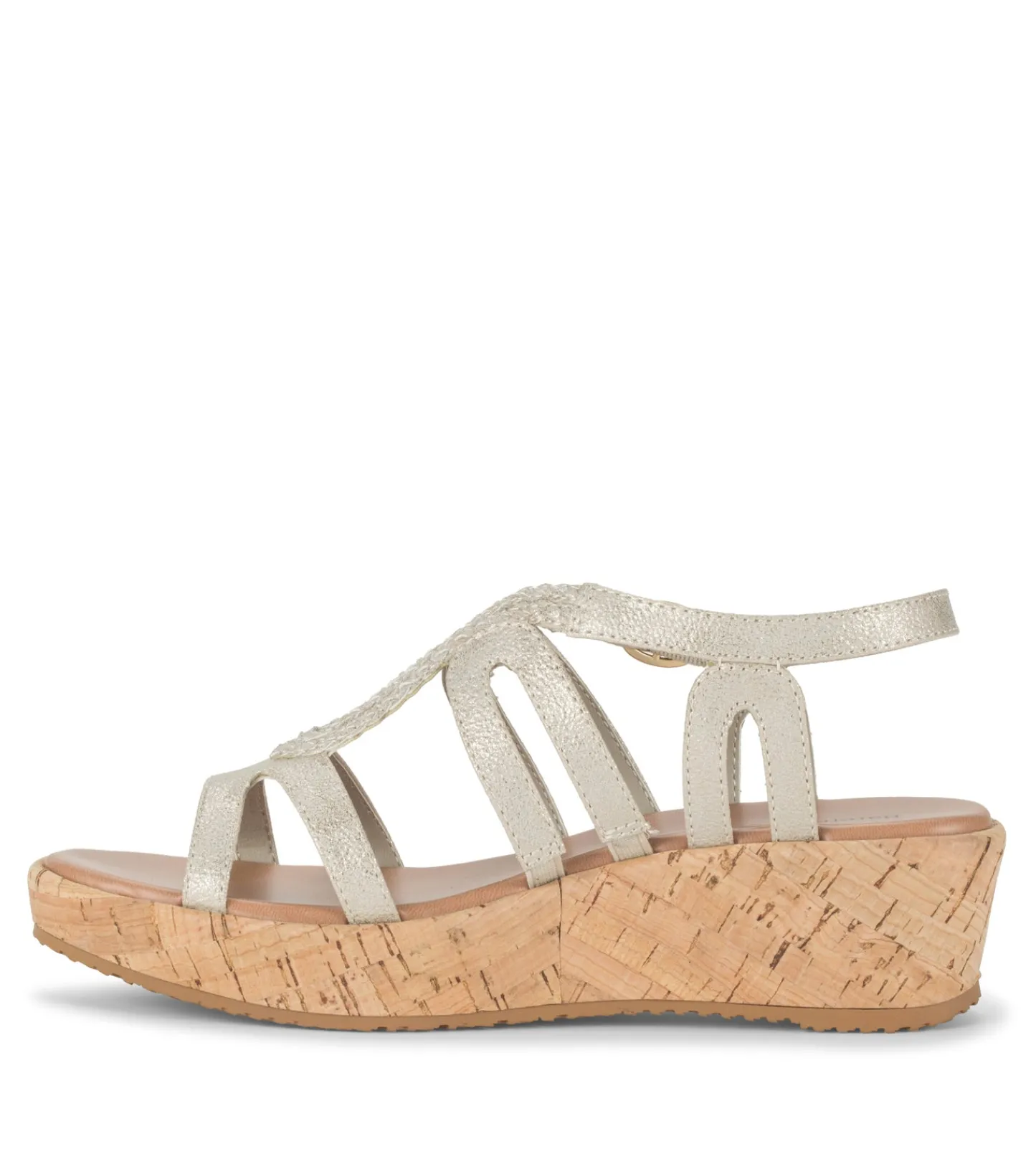 Baretraps Wedge Sandals^Wilma Wedge Sandal Champagne