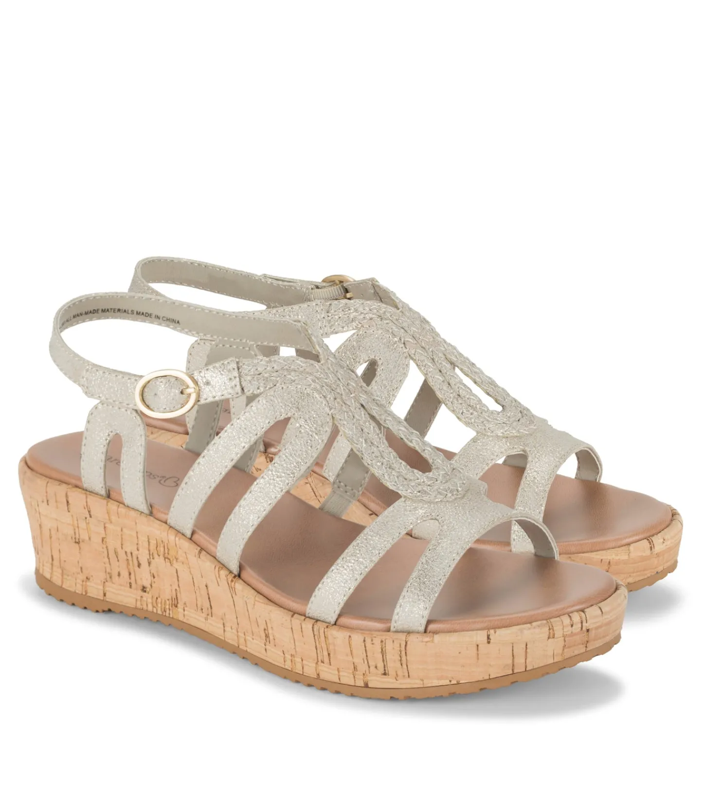 Baretraps Wedge Sandals^Wilma Wedge Sandal Champagne