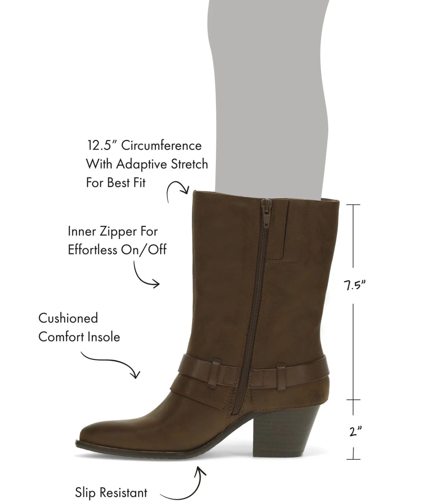 Baretraps Knee High Boots^Yamura Midi Boot BrushBrown