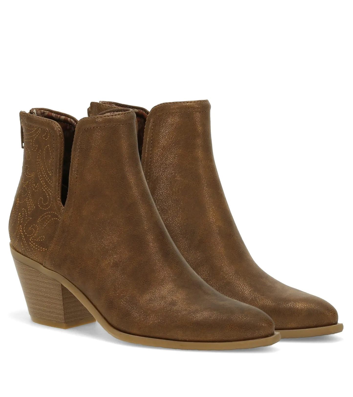 Baretraps Booties^Yara Block Heel Bootie Bronze