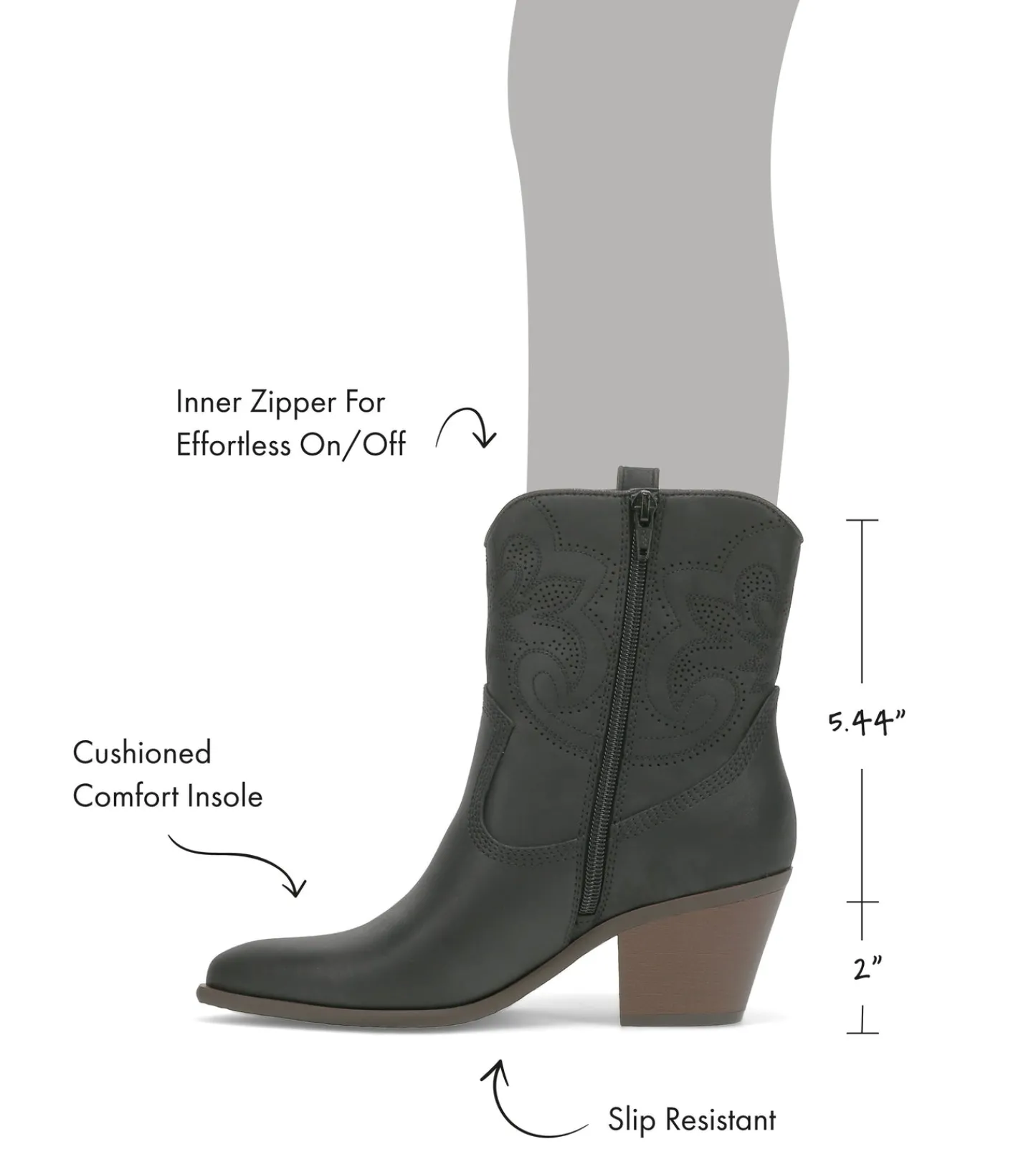 Baretraps Booties^Yenni Western Boot Black